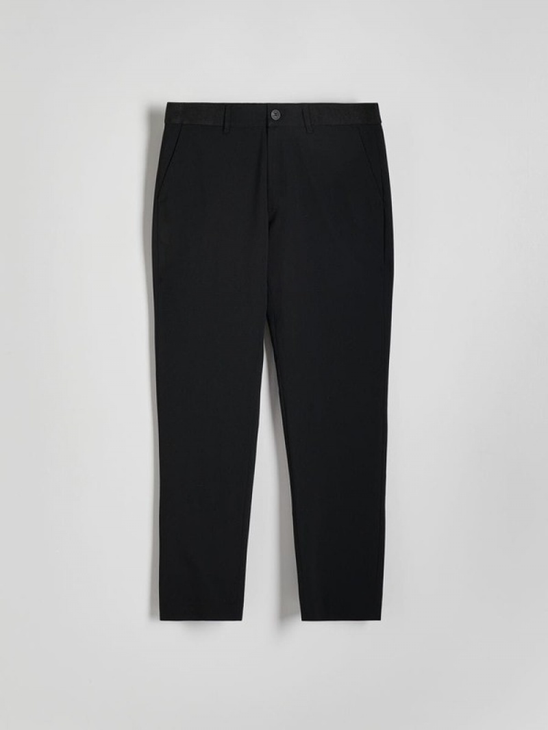 Reserved Slim Broek Heren Zwart | YQKEG-9371