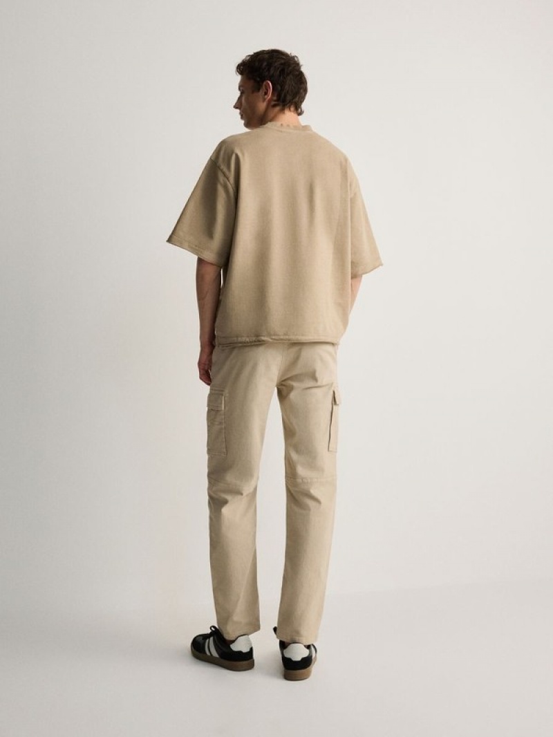 Reserved Slim Cargo Broek Heren Beige | SEDUQ-2035