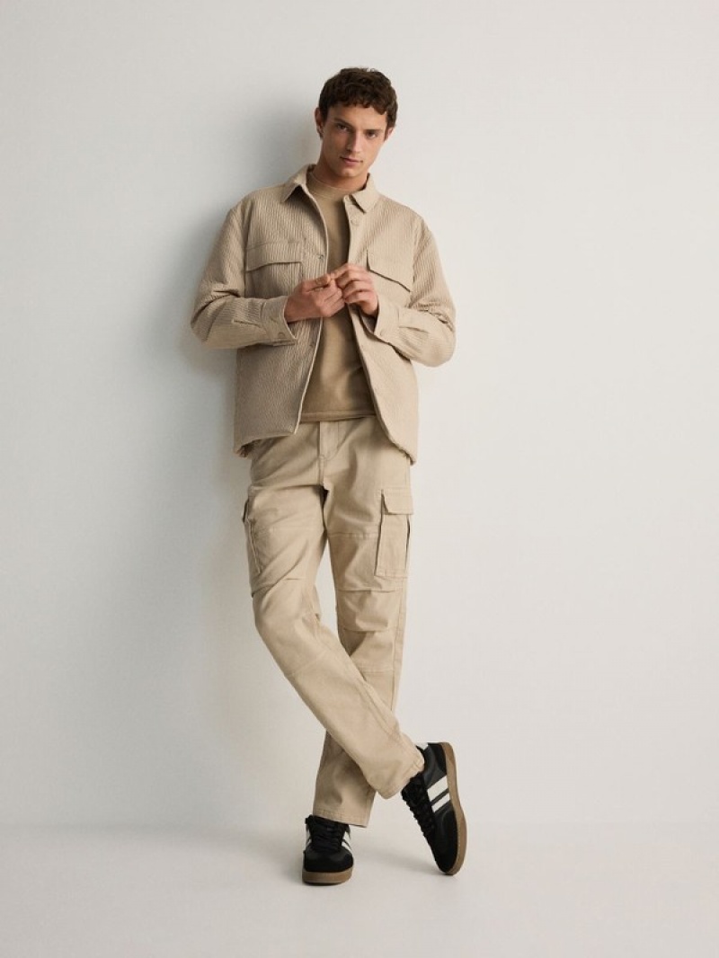 Reserved Slim Cargo Broek Heren Beige | SEDUQ-2035