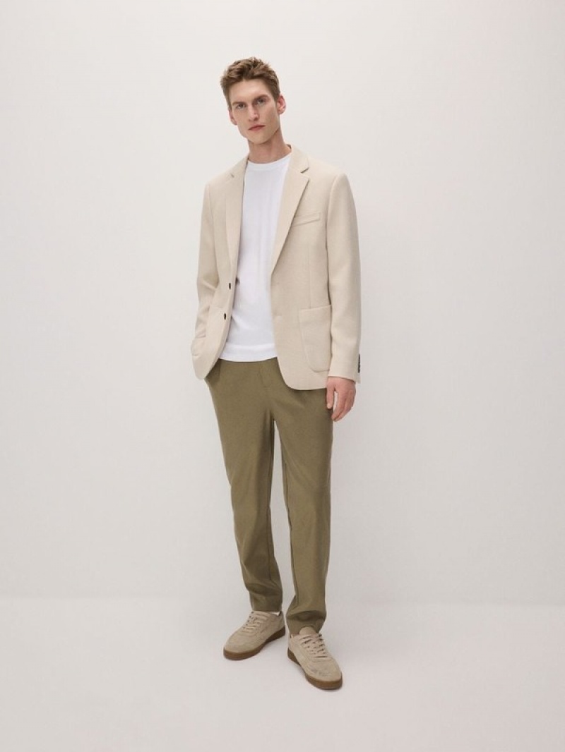 Reserved Slim Fit Pakken Heren Beige | UQWJX-9054