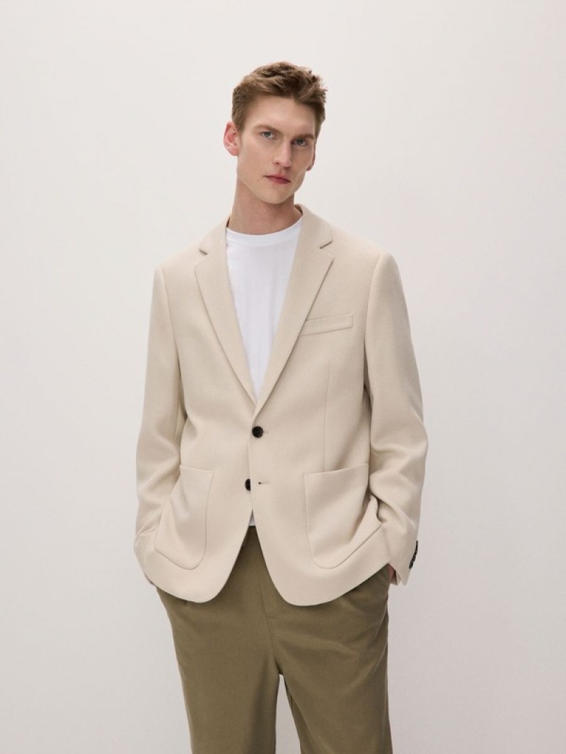 Reserved Slim Fit Pakken Heren Beige | UQWJX-9054