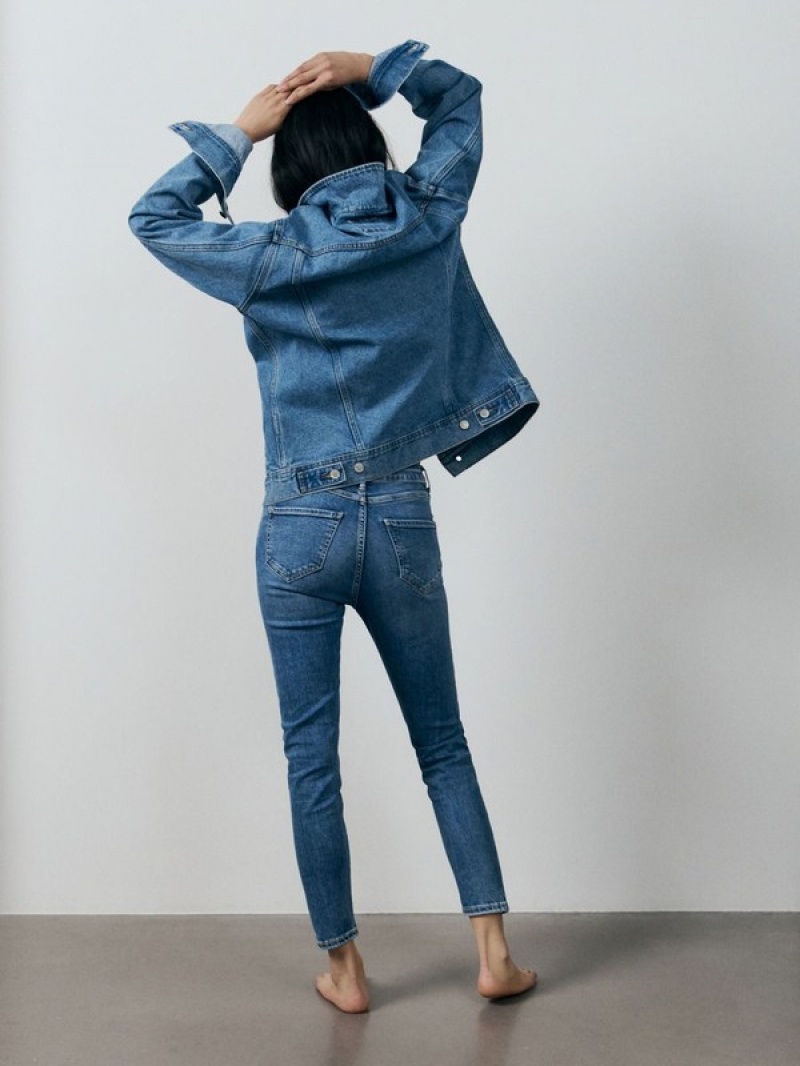 Reserved Slim Mid Rise Jeans Dames Blauw | UBXNJ-1849