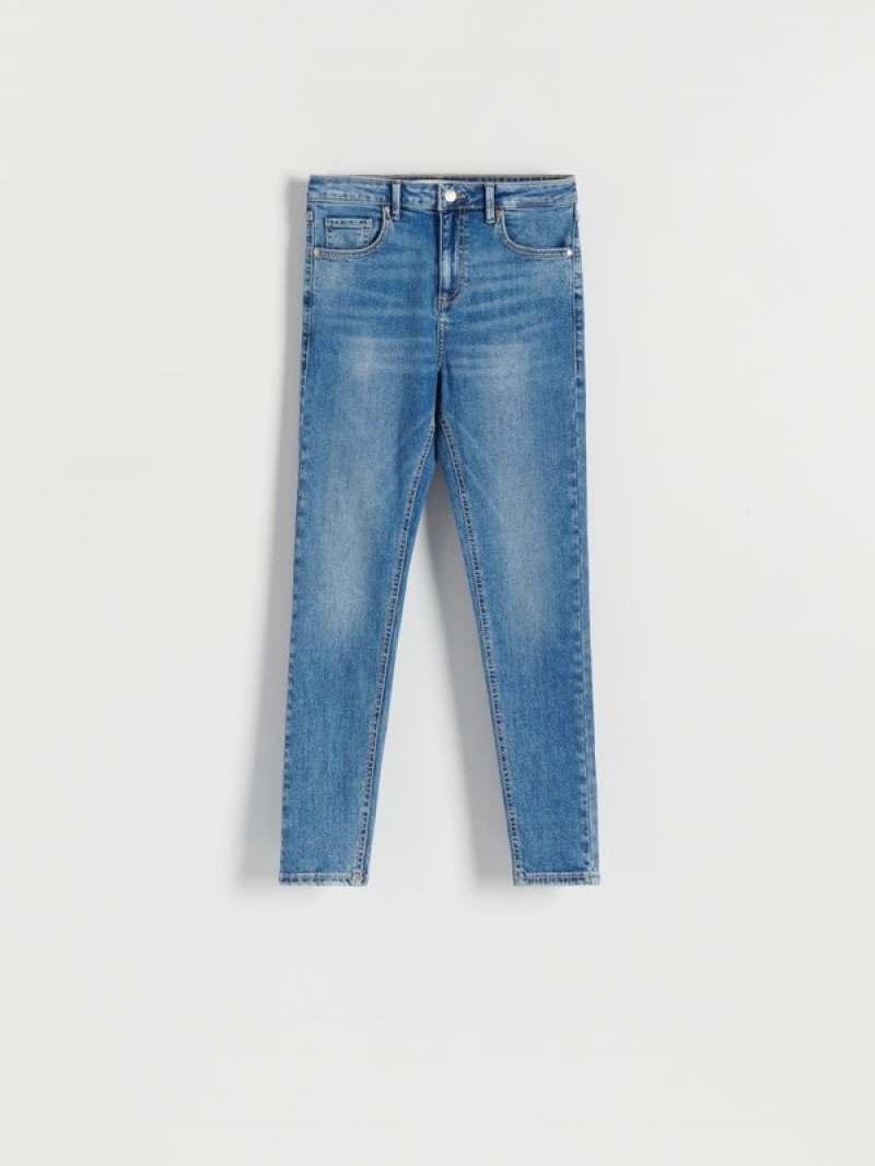 Reserved Slim Mid Rise Jeans Dames Blauw | UBXNJ-1849