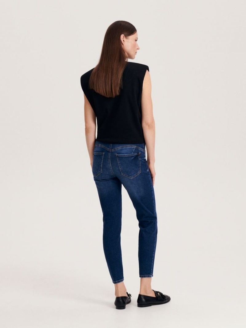 Reserved Slim Push Up Jeans Dames Donkerblauw | ZDRUG-5267