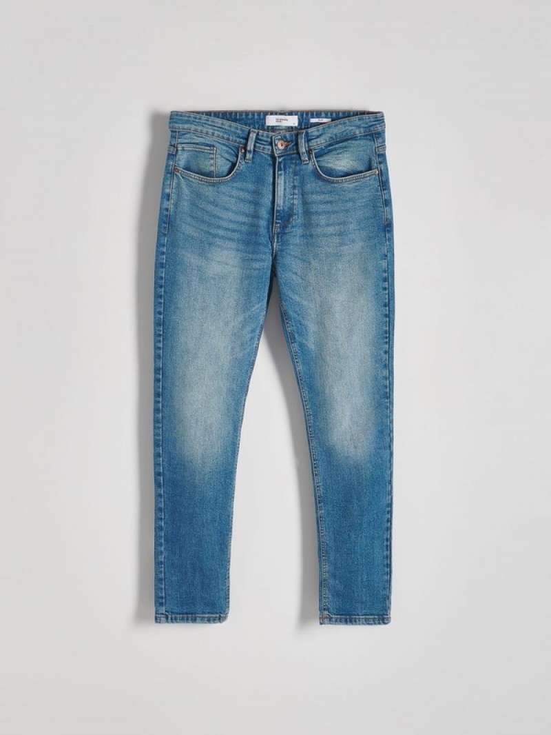 Reserved Slimwash Effect Jeans Heren Indigo | XDEPU-7501