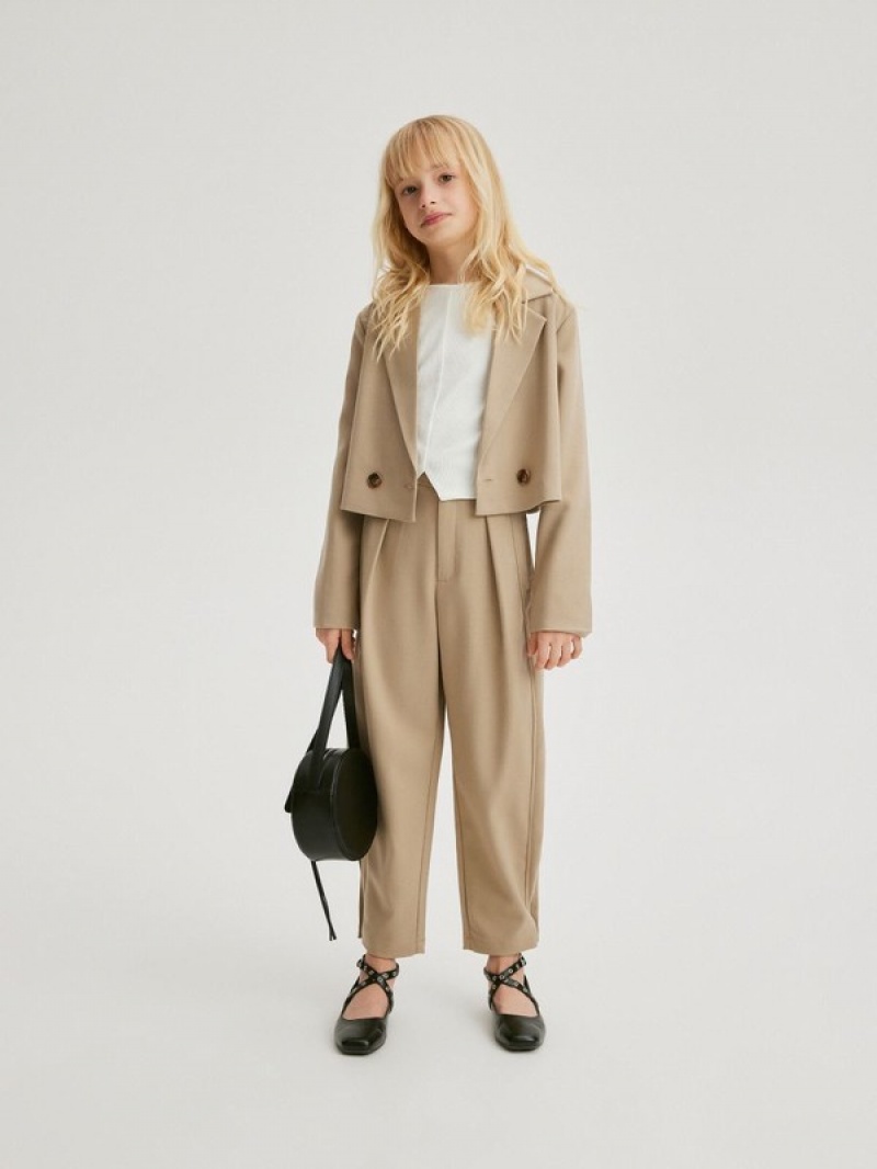 Reserved Smart Broek Meisjes Beige | GWSJI-4978