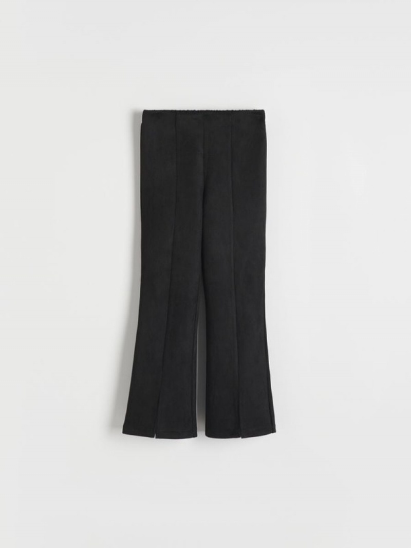 Reserved Split Hems Broek Meisjes Zwart | BHFZN-0681