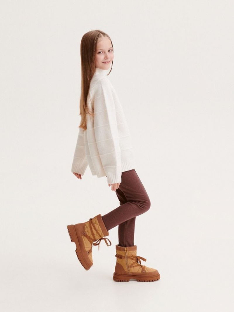 Reserved Stirrup Leggings Broek Meisjes Beige | XRUCM-3106