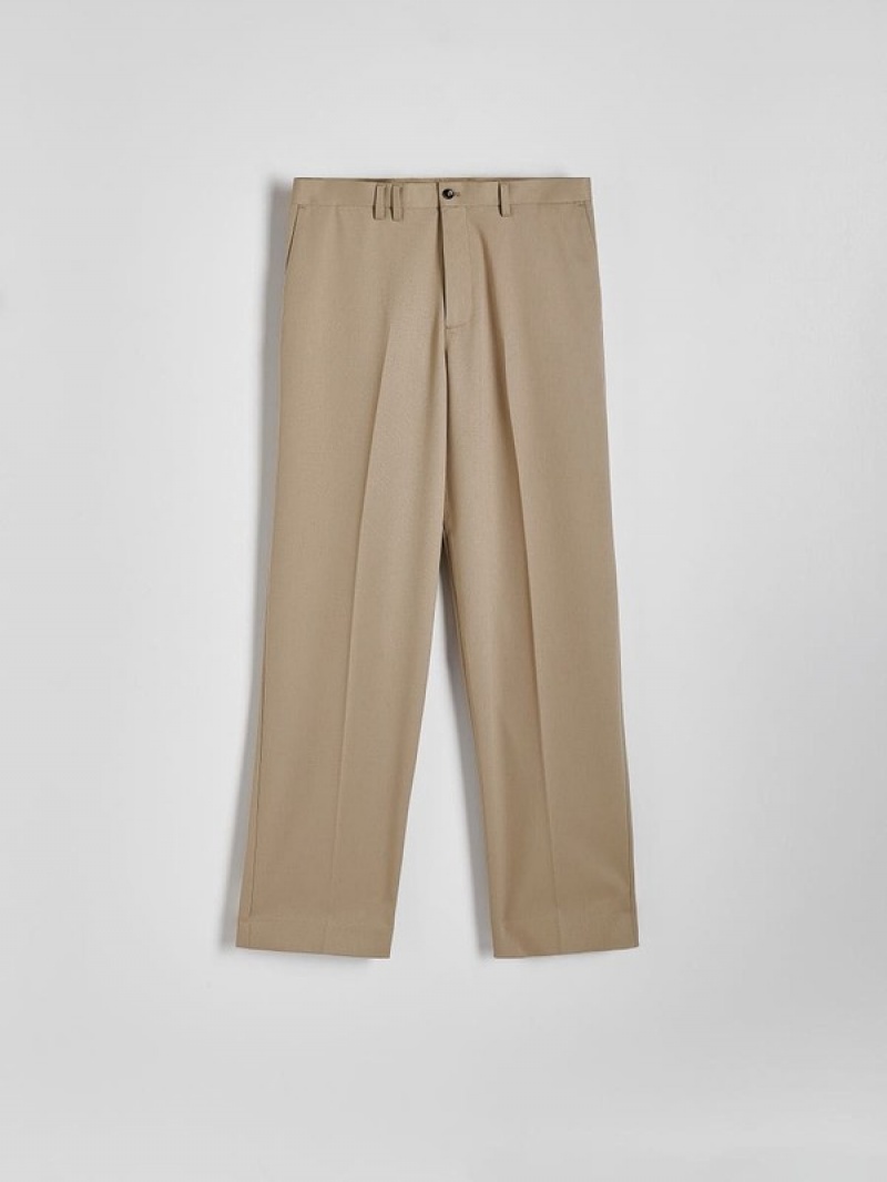 Reserved Straightpressed Crease Broek Heren Beige | GJFZW-4173