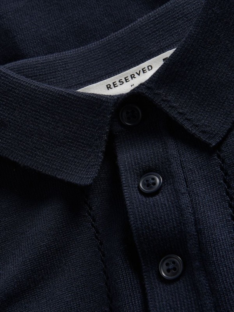 Reserved Stripe Truien Heren Donkerblauw | URSTN-9416