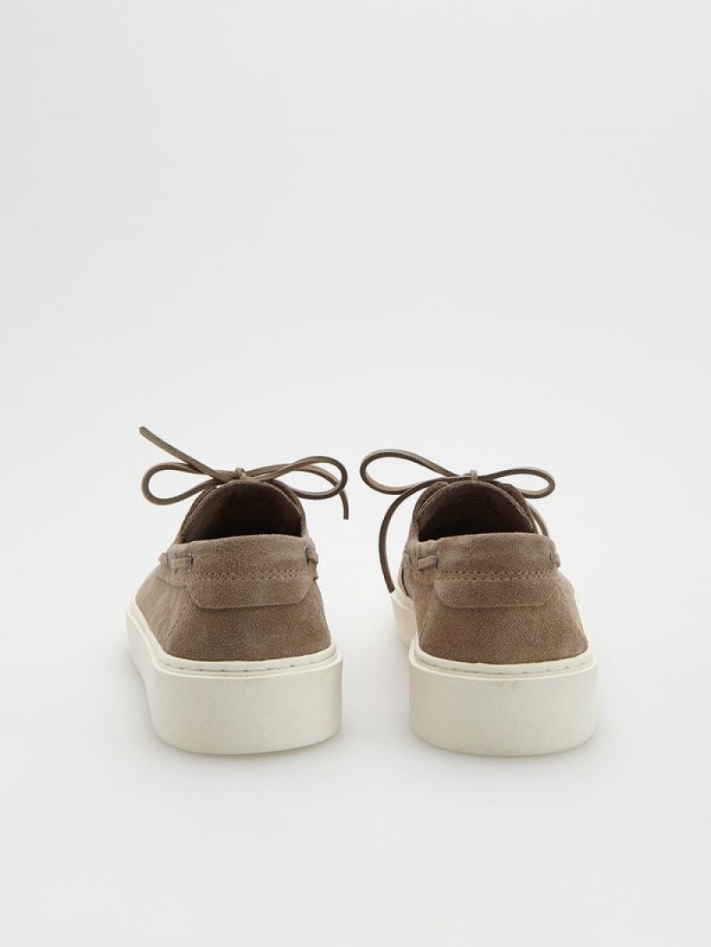 Reserved Suede Schoenen Heren Beige | VIDYZ-6054