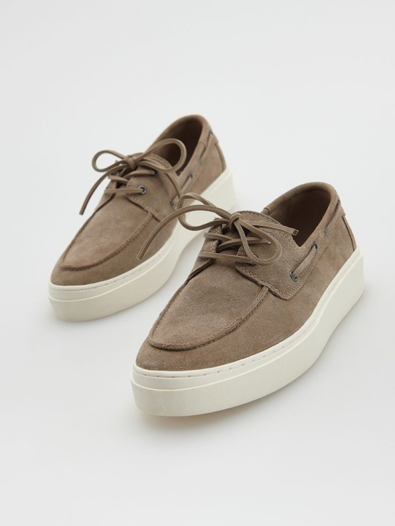 Reserved Suede Schoenen Heren Beige | VIDYZ-6054