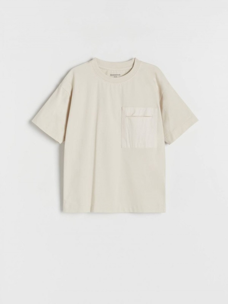 Reserved T-a Pocket T-shirts Jongens Beige | GORHF-8547