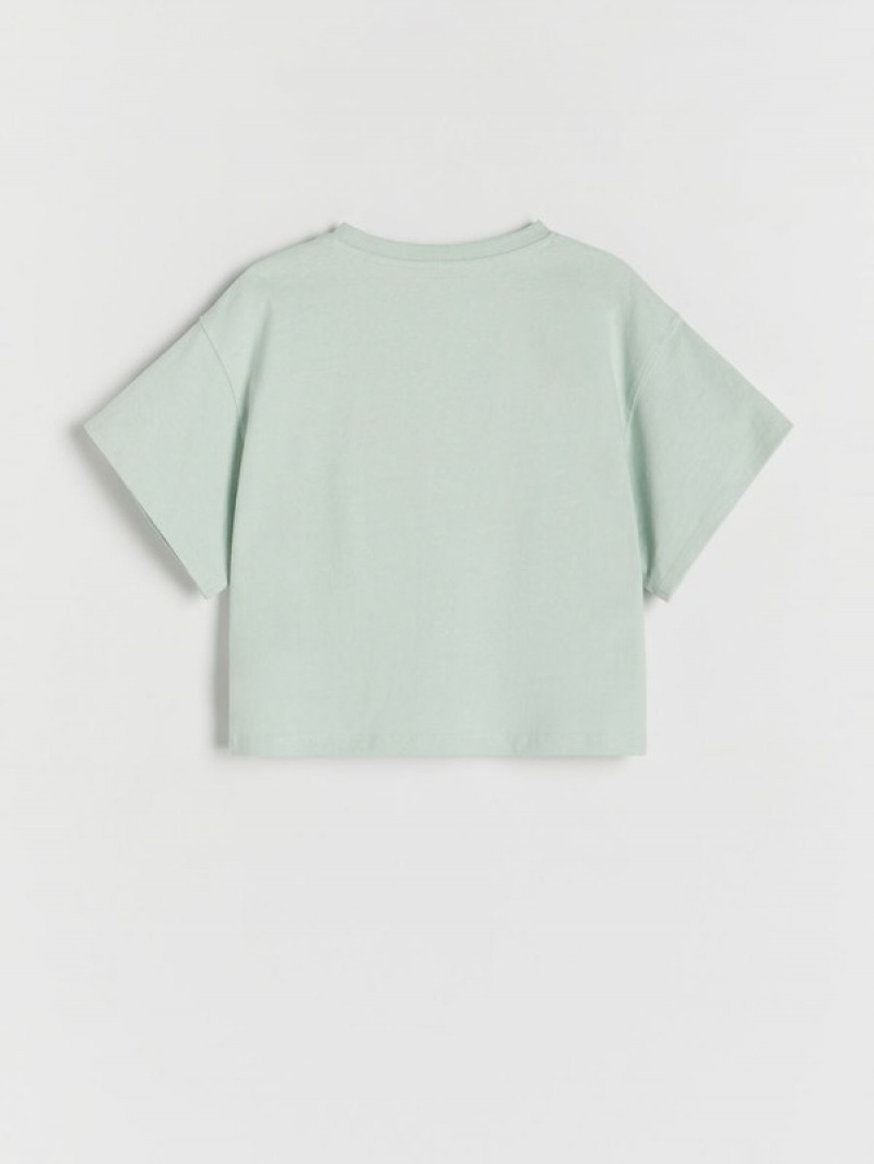 Reserved T-a Pocket T-shirts Meisjes Turquoise | OHRSU-6042