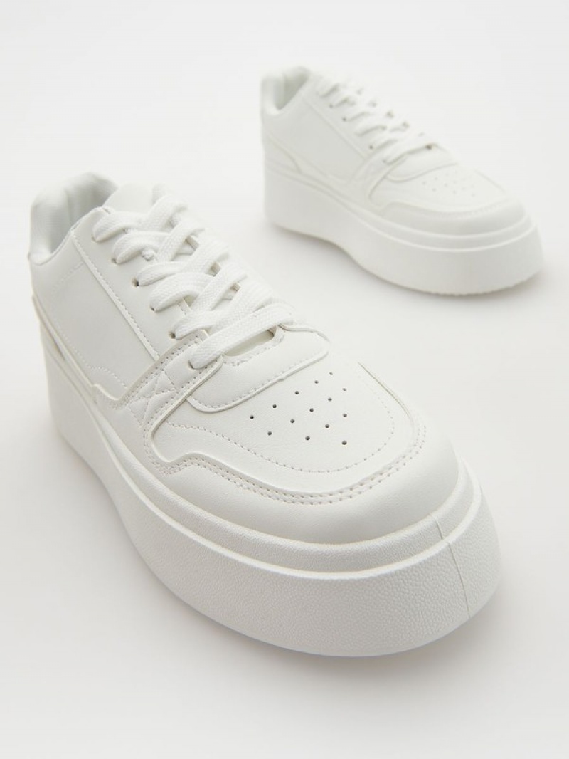 Reserved Thick Sole Sneakers Dames Wit | LMEPO-3807