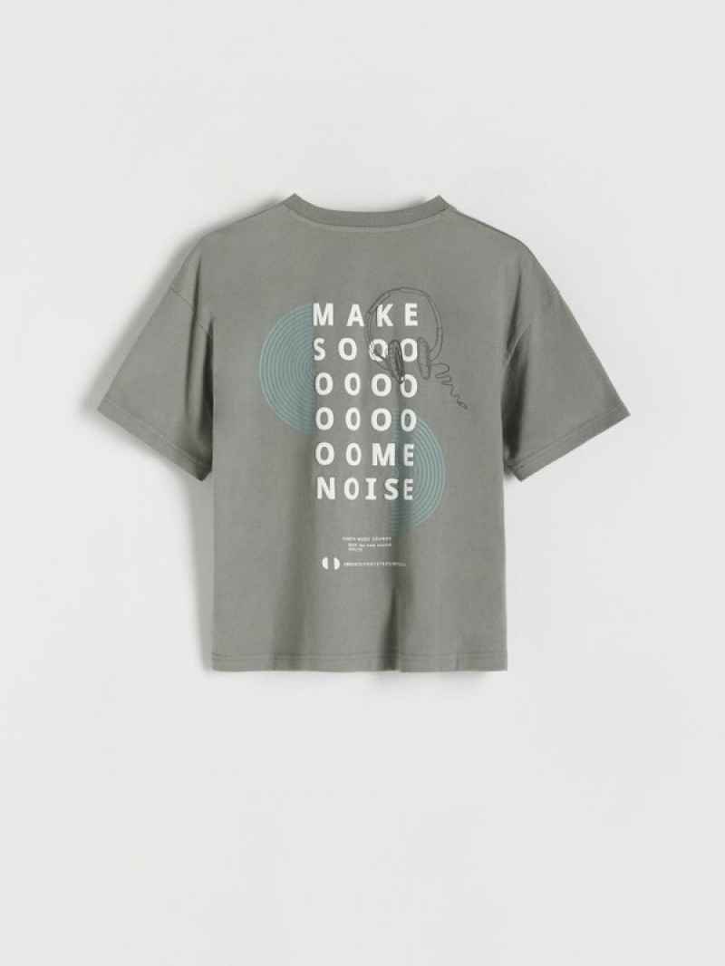 Reserved T-print T-shirts Jongens Groen | XMRPG-0491