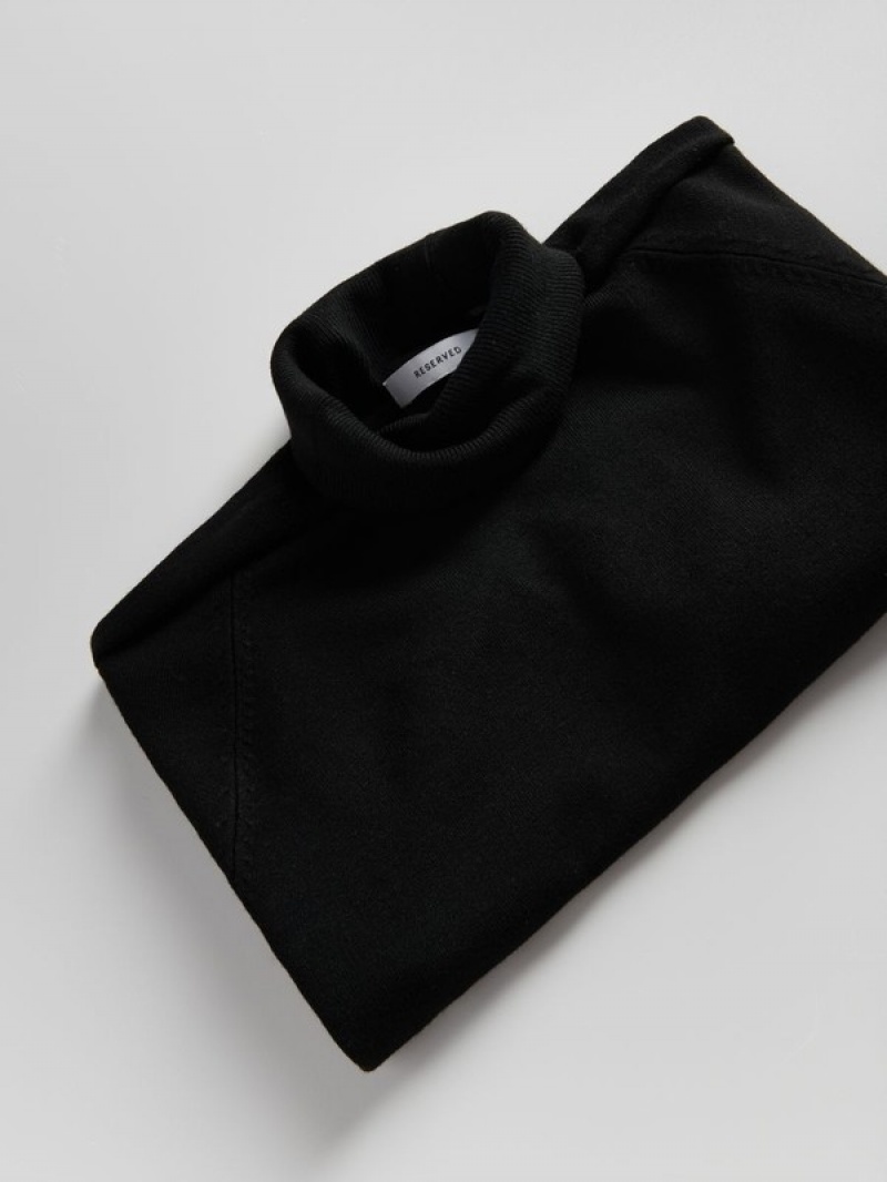 Reserved Turtleneck Truien Dames Zwart | UFODY-0825