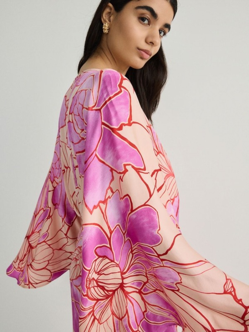 Reserved Viscose Kimono Jurk Dames Gekleurd | APICV-8950