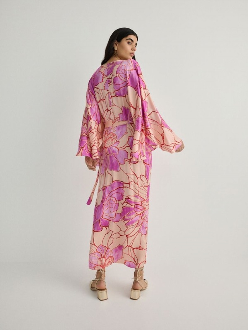 Reserved Viscose Kimono Jurk Dames Gekleurd | APICV-8950