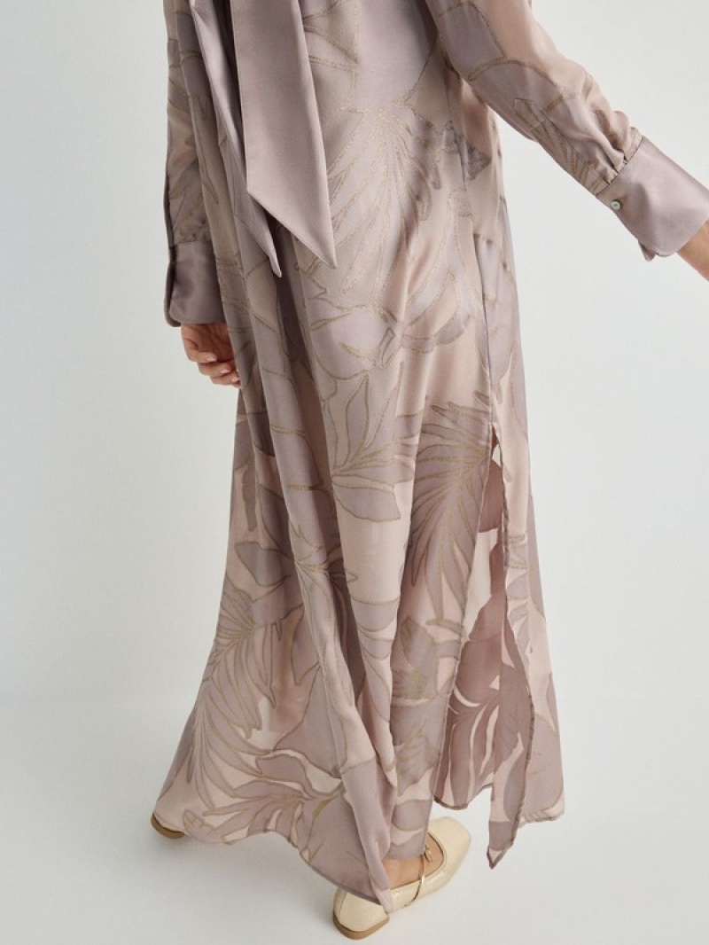 Reserved Viscose Rich Maxi Jurk Dames Gekleurd | ICYJT-3061