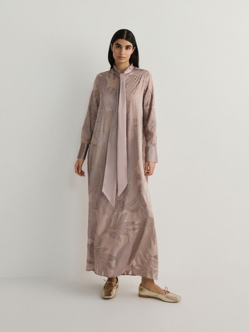 Reserved Viscose Rich Maxi Jurk Dames Gekleurd | ICYJT-3061