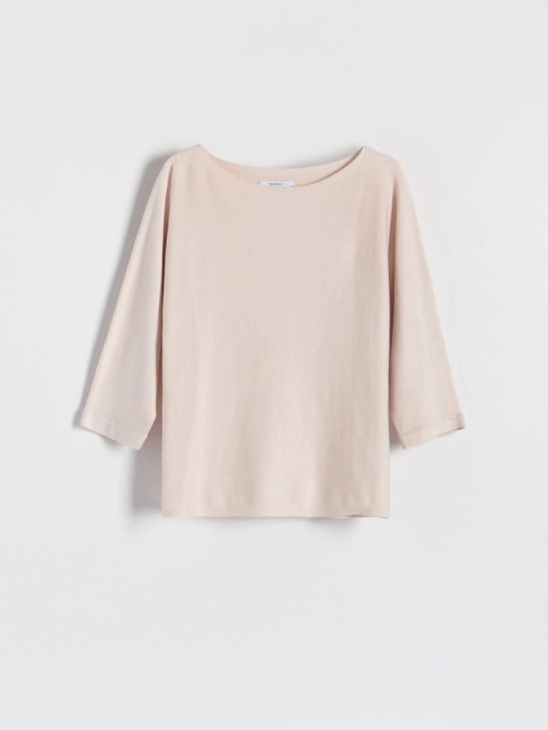 Reserved Viscose Rich Top Overhemd Dames Beige | IREUO-0691