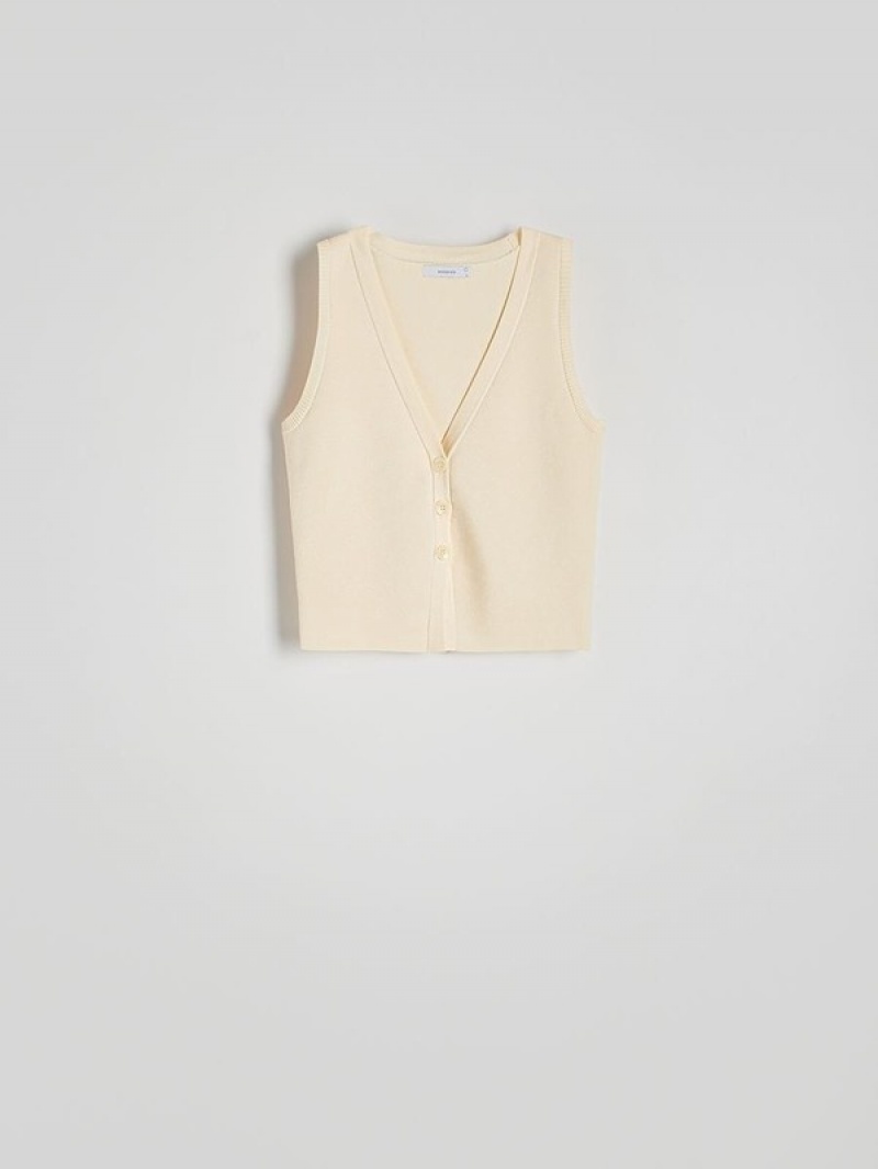 Reserved Viscose Rich Vest Dames Beige | BDVYI-1905