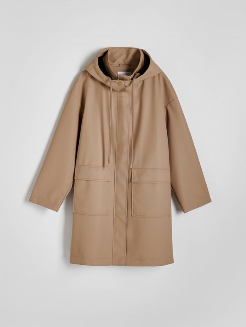 Reserved Waterdichte Parka Jassen Dames Beige | CHGSF-0379