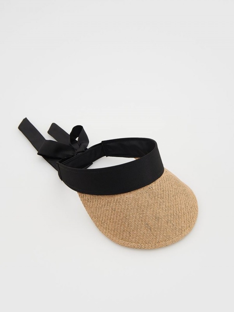 Reserved Woven Visorribbon Detail Caps Dames Bruin | HIDAS-3628