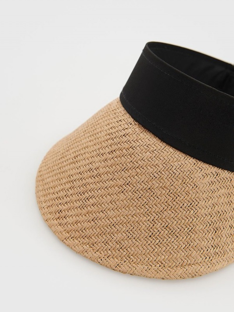 Reserved Woven Visorribbon Detail Caps Dames Bruin | HIDAS-3628