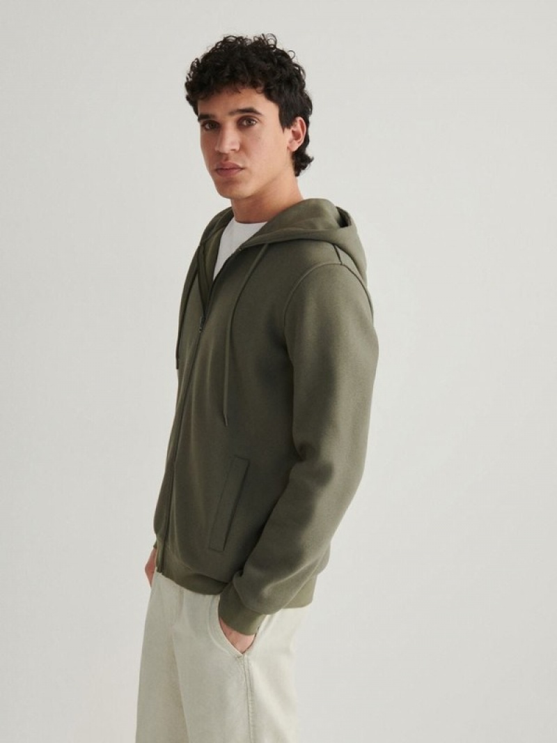 Reserved Zip Up Sweatshirts Heren Groen | ATGPK-2601