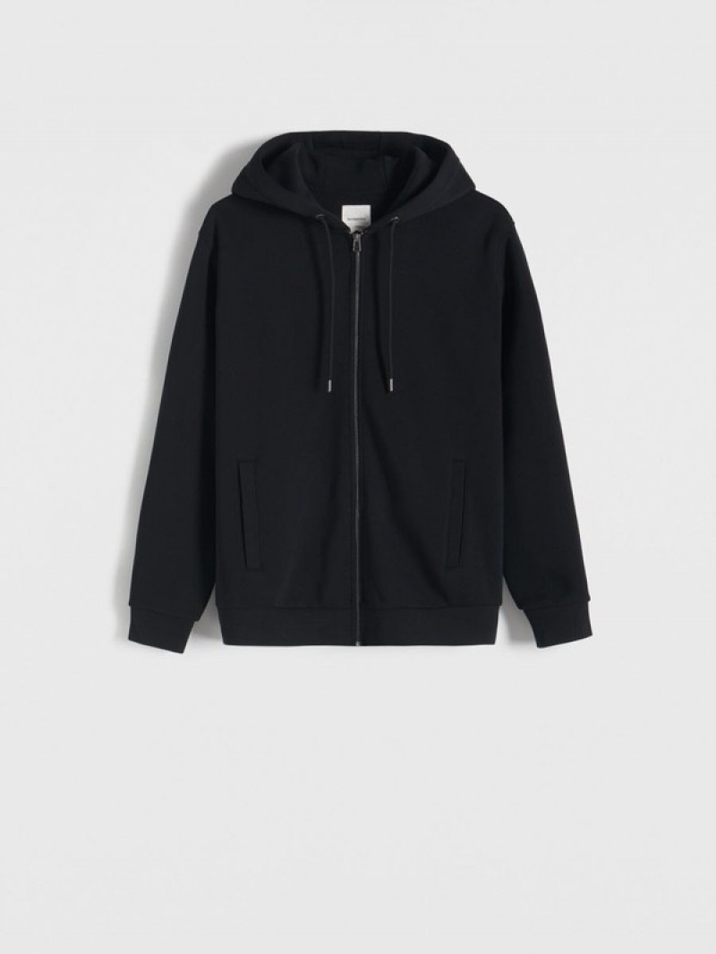 Reserved Zip Up Sweatshirts Heren Zwart | GDJVS-6509